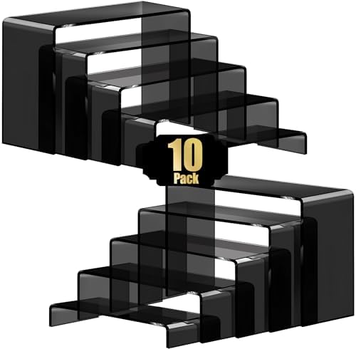 Aheroi Acrylic Risers Display Stands, Acrylic Stands for Display 10Pcs 2Set by Aheroi