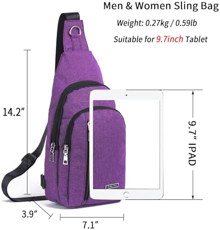 Seoky Rop Small Sling Bag Crossbody for Men Women One Strap Shoulder Cross Body Bag Sling Backpack for Travel - Image 2