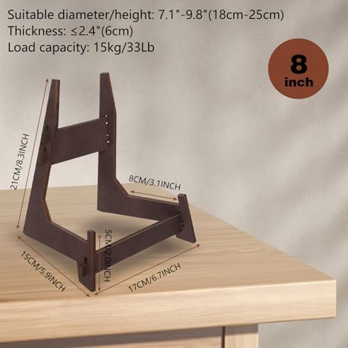 8 Inch Wooden Plate Display Stand, 1 Pack - Image 5