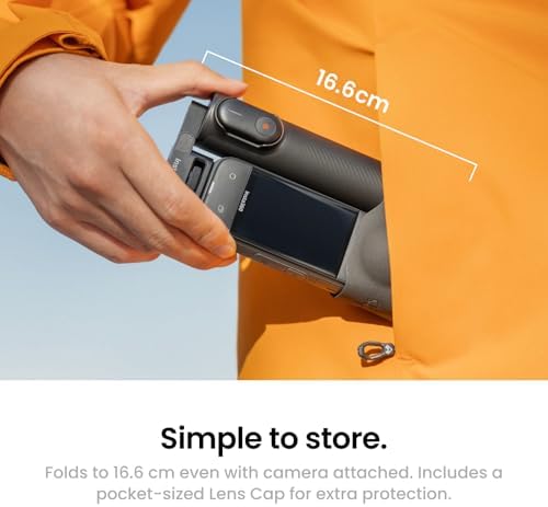 Insta360 Foldable 2-in-1 Selfie Stick Remote Kit with Invisible Stick, Built-in Tripod, Ideal for Vlogging, Hiking, Group Shots, Supports X5, X4 Air, X4, X3 Action Cameras - Image 3