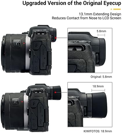 JJC Silicone Eyecup Viewfinder for Canon EOS R8 RP Camera, Extended Design - Image 4