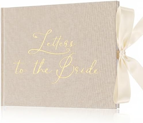 Wedding Guest Book Letters to Bride 8.5x7 Inch,White,Simple by Humyoun