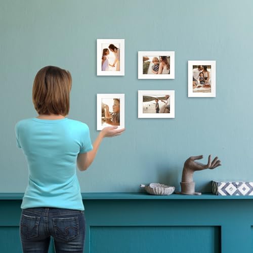 Giftgarden 12 Pack 3.5x5 Picture Frame White, 3.5 by 5 Photo Frames Bulk for Desktop Display or Wall Mount - Image 2