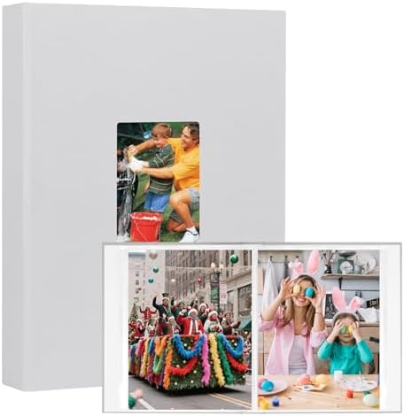 Aevdor 8.5x11 Photo Album, Holds 72 Photos, Linen Cover, Grey by Aevdor