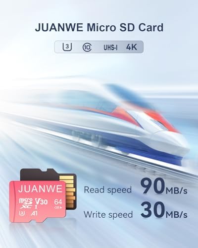 JUANWE 64GB Micro SD Card 5 Pack with SD Adapter 64GB SD Card Memory Card Class 10 microSDXC V30 4K Video Recording U3 A1 TF Card for Dash Cam, Camera, Phone - Image 2