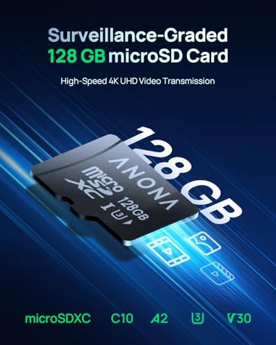Anona Micro SD Card 128 GB Memory Card, Up to 100MB/s, Suitable Pano 4K Indoor Camera - Image 3