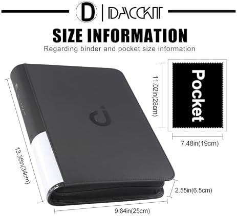 D DACCKIT Comic Binder，Comic Book Album with Sleeves Fits Regular Comics and Comic Bagged and Boarded - Comic Storage Binder Holds 24 Comic Books（Model A，Classic Black） - Image 6