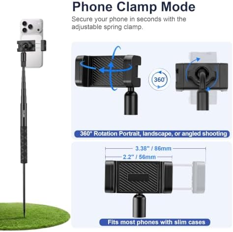 Golf Monopod, Magnetic Phone Stand for Golf Swing Recording - Image 7