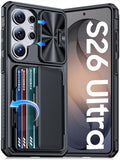 GooseBox for Samsung Galaxy S26 Ultra Case Wallet with RFID [Cards Holder][Camera Cover][Edge Raised] Full Body Shockproof Silicone Protective Phone Case for Galaxy S26 Ultra 2026 (Black) by GooseBox