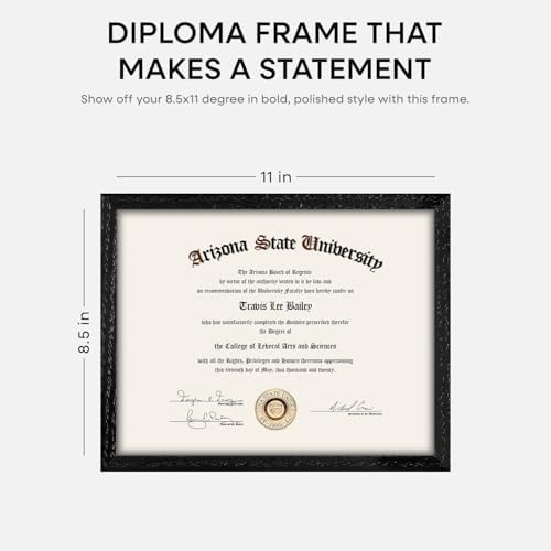 Homeforia 8.5x11 White Oak Diploma Frame, High-End Wood, Glass - Image 5