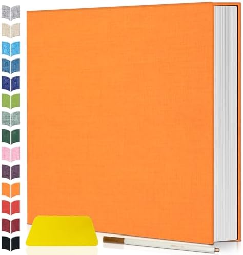 Artfeel Photo Album Self Adhesive Scrapbook,60 Pages Large Photo Book for 4x6,5x7,8x10 Pictures,DIY Album for Baby Wedding Family Travel Birthday,with Metallic Pen and Scraper by Artfeel