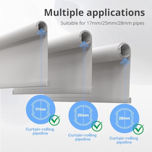 Matter WiFi Roller Blinds Motor for 17/25/28mm Tubes, Plug-in Motorized Smart Blinds with App/Voice/Remote Control, Compatible with Homekit Alexa Google Home SmartThings (Motor with 1-Channel Remote) - Image 7