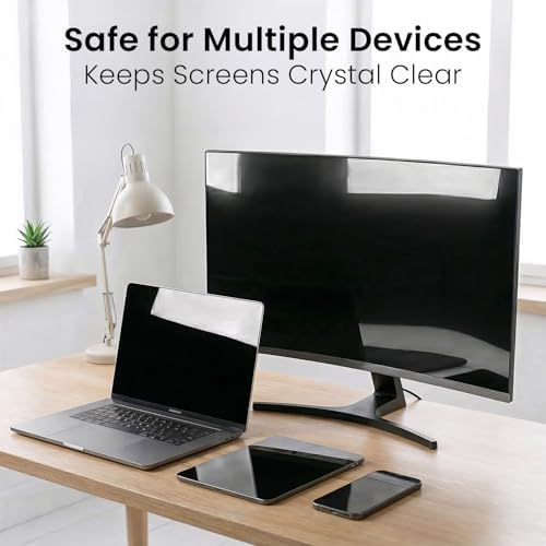 EVEO Screen Cleaner Spray - Large Screen Cleaner Bottle - TV Screen Cleaner, Computer Screen Cleaner, for Laptop, Phone, Ipad - Computer Cleaning kit Electronic Cleaner (1 Pack) - Image 3