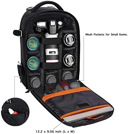 MOSISO Camera Backpack,Photography Backpack Padded Camera Bag, Black - Image 2