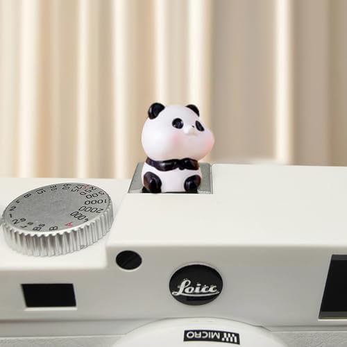 SLR Camera Hot Shoe Boot Cover Cap,Dustproof Hot Shoe Protector,Compatible with Sony Fuji Canon Nikon Pentax Leica (2pcs Panda Bunny) - Image 3