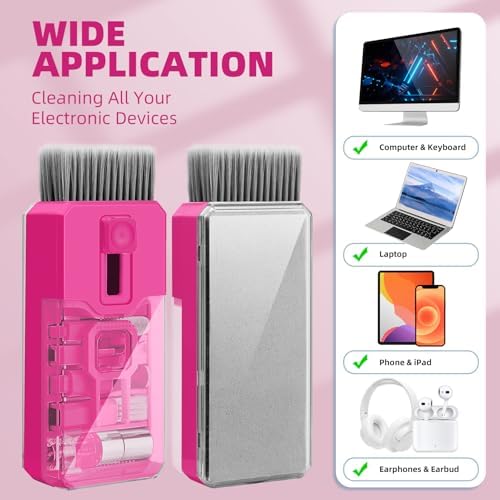Keyboard Cleaner & Laptop Cleaning Kit, All-in-1 for Computer PC, HotPink - Image 5