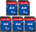 SD Card 1GB, 5 Pack SD Card Class 4 Flash Memory Card MLC Stanard Secure Digital Cards Camera Cards by elecacc