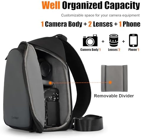 Cwatcun Camera Sling Bag Small, DSLR/SLR/Mirrorless Compact Camera Bag - Image 3