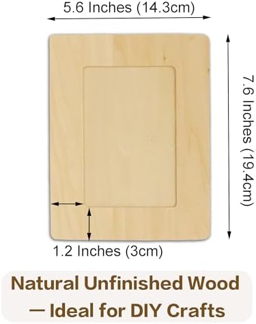 LWR CRAFTS Wooden DIY Photo Frame 4" x 6" Pack of 2 - Image 2