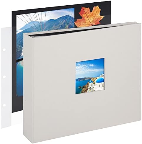 1DOT2 8x8 Inch 3 Ring DIY Scrapbook Photo Album, Beige by 1DOT2