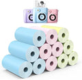 12 Rolls Kids Instant Camera Thermal Print Paper Refill - 3 Colors (Pink, Blue, Yellow) Compatible with Most Children Instant Print Cameras - Paper Only by Hikkon