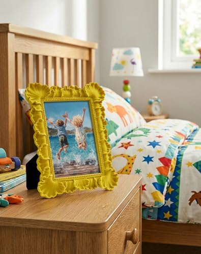 4x6 Yellow Resin Picture Frame for Home Office Gallery Wall Decor - Image 2