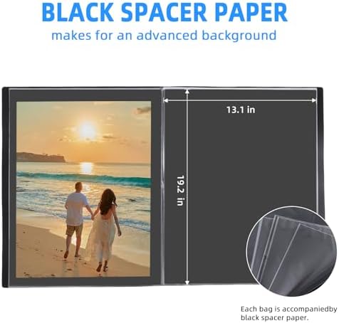 Large 13"x19" Art Portfolio Heavy Duty Binder with Plastic Sleeves, Portfolio Folder with 30 Clear Sheet Protectors, Display 60 Pages, Poster Binder， (medium（13x19in）) - Image 2