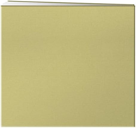 Pioneer 8 Inch by 8 Inch Postbound Fabric Frame Cover Memory Book, Soft Yellow - Image 2