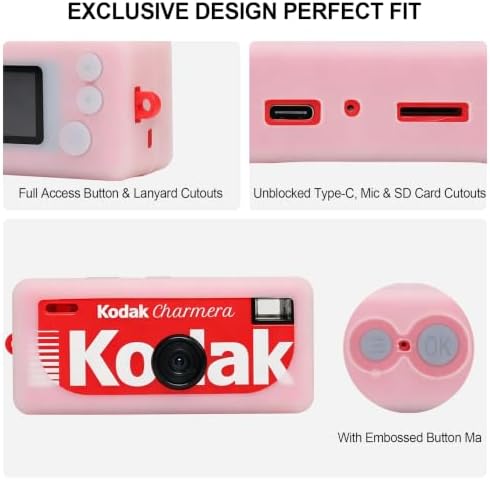 BOVKE Silicone Case for KODAK CHARMERA Keychain Digital Camera, Transparent - Image 4