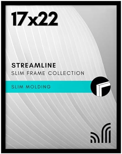 Americanflat 17x22 Poster Frame - Slim Molding - Black by Americanflat