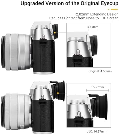 X-T50 Soft Rubber Eyecup, Extended Eyepiece Viewfinder Cover for Fuji XT50 - Image 3