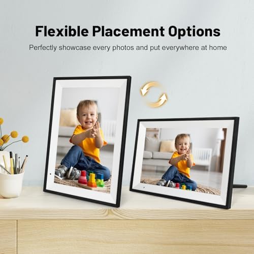 Digital Picture Frame 10.1 inch Digital Photo Frame with 32GB Storage, 1280 * 800 IPS FHD Touchscreen, WiFi Smart Frame Share Photos and Videos Instantly from Anywhere via AiMOR App - Image 6