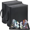 DVD Storage Binder 2 Pack, CD Binder with Booklet Pocket & Handle by PUTNATRUE