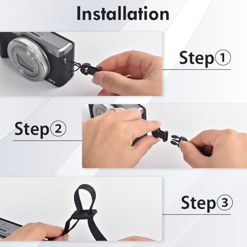 VOVMOEYA Camera Neck Strap,G7X MARK III body strap PU Shoulder Adjustable Strap for photographers for Fujifilm/for Nikon/for Canon/for Sony/for Minolta/for Panasonic/SLR/DSLR Cameras Texture-Blue - Image 6