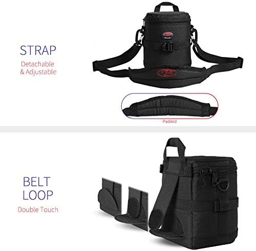 DSLR Camera Lens Case Pouch Bag for Lenses up to 4.72" x 5.91" - Image 4