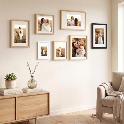 12x12 Picture Frame Set of 4 with Real Glass, Wall & Tabletop Display - Image 7