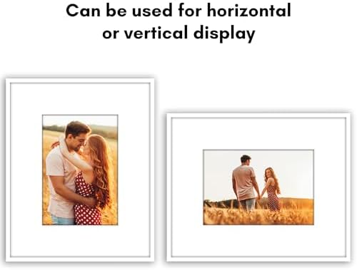 Americanflat 24x30 Poster Frame - Matted to 13x19 - Slim Molding - White - Image 4