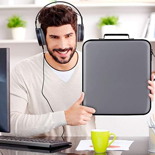 DVD Storage CD Case Holder: 160 Capacity CD Sleeves Black Disc Cases Binder for Car - CD Hard Organizer Box - Large DVD Wallet for Movie/Music/Game & Portable CD Book - Image 6
