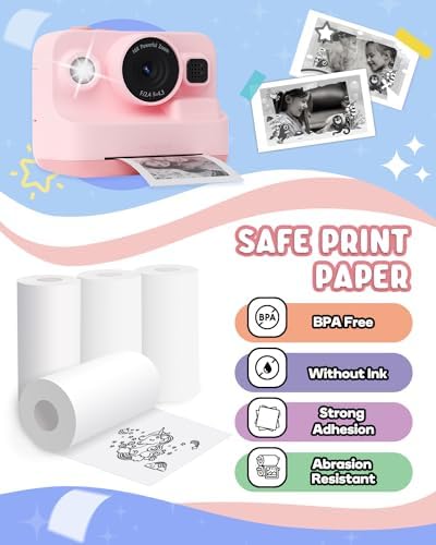 Printing Paper, Printing Camera Refill Thermal Paper 10 Rolls, BPA Free, BLL2 (10 Rolls) - Image 4