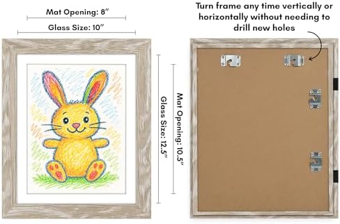 Americanflat 8.5x11 Changeable Kids Art Frame - Driftwood - Image 3