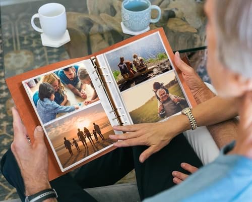 Photo Album 4x6 300 Pockets, Genuine Leather Photo Albums 300 Photos with Writing Space 40 Writing Paper, Family Wedding Travel Kids Graduation Ultrasound Baby Picture Album Scrapbook, Gifts, Green - Image 5