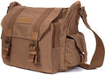 Cwatcun Camera Case Canvas Shoulder Bag with detachable insert Case Shockproof Camera Messenger Bag for Canon Sony Nikon DSLR/SLR, Mirrorless Camera Bag with Tripod Holder for Men Women (Color:Brown) by FocusonCameraBag