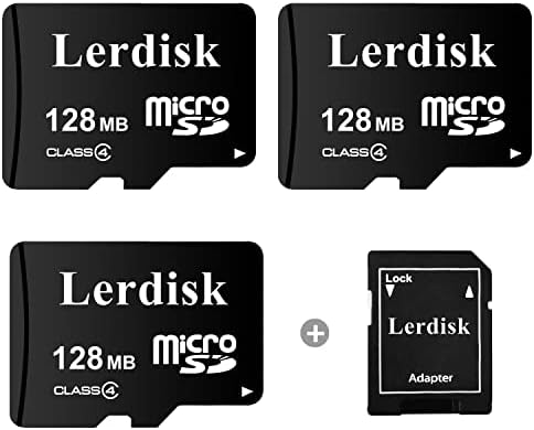 Factory Wholesale Micro SD Card 128MB (0.12GB) Pack of 3 in Bulk Low Capacity for MP3/Old Phones/Small Files Only -Not for Cameras/Dashcams/GB Devices by Lerdisk