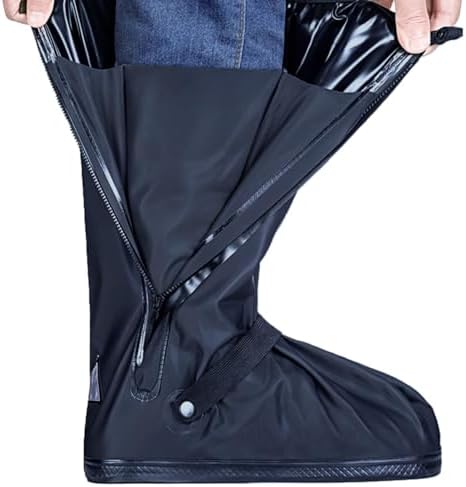 USHTH Black Waterproof Rain Boot Shoe Cover with Reflector (1 Pair) - Image 6