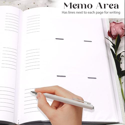 Holoary Photo Album 4x6 300 Photos, 300 Pockets 4”x6” Picture Album, Linen Fabric Cover Big Picture Book for Photos with Writing Area, 4x6 Photo Albums for Family Weddings Travel Memories(Beige) - Image 6