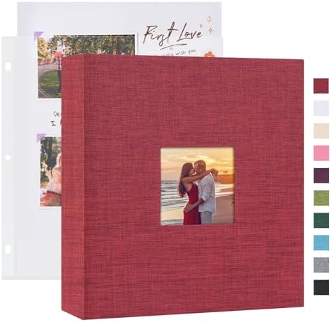Mublalbum 8.5x11 Inch 3 Ring DIY Scrapbook Photo Album 80 Pages,Red by Mublalbum