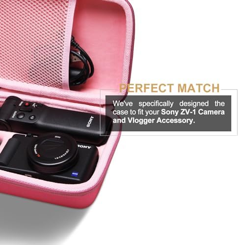 Case for Sony ZV-1F/ZV-1/ZV-1 II Vlog Digital Camera and Tripod Rose - Image 6