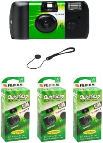 Fujifilm QuickSnap Flash 400 One Time Use 35mm Camera with Flash (3-Pack) by FUJIFILM