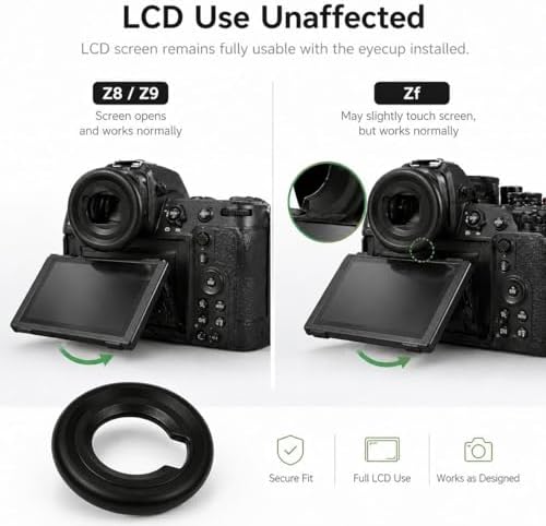 Extended Z8 Z9 Zf DK-33 Eyepiece, Round Soft Silicone Camera Eyecup - Image 6