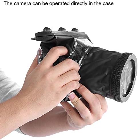 Underwater Camera Housing Case, 20 Meter Waterproof Protective Pouch Bag for DSLR SLR Mirrorless Cameras (Black) - Image 6